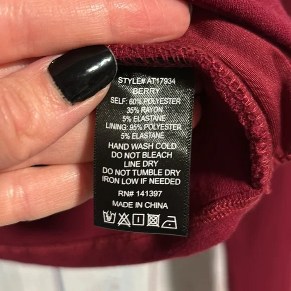 NWT ASTR Asymmetrical Pleated Cutout Mock Neck Top - Picture 10 of 11